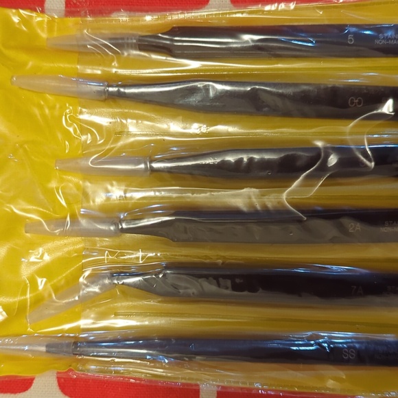 New 6 PC tweezer set stainless non magnetic for handcrafted artisan work - Picture 3 of 4